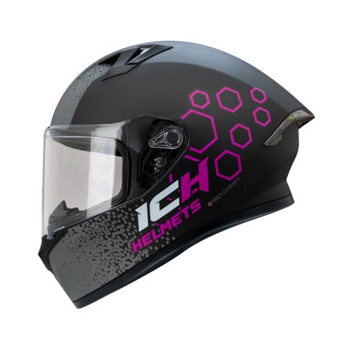Casco Integral ICH 503 NAS Negro Fuccia Mate - M