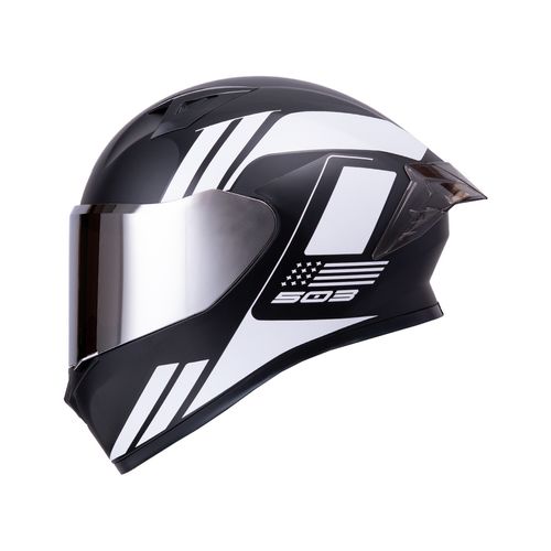 Casco Integral ICH 503 NEZA Negro Blanco Brillante - M