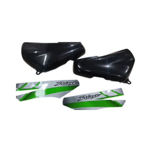 Tapas Laterales Negro Flexi Con Calcas Verdes Eco 100 Deluxe RKJ Kit