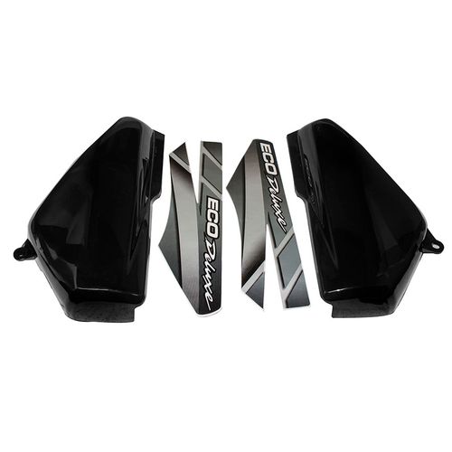 Tapas Laterales Negro Flexi Con Calcas Grises Eco 100 Deluxe RKJ Kit