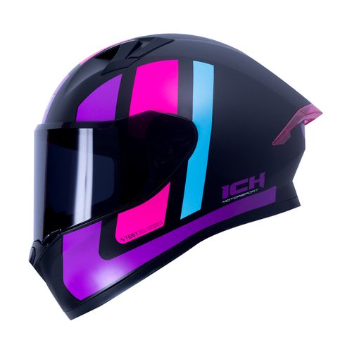 Casco Integral ICH 503 MOTOREX Negro Morado Mate