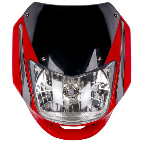 Carenaje Rojo+Visor+Farola+Calca Gris Boxer Ct 100 OEM Kit